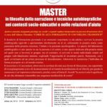 MASTER IN FILOSOFIA DELLA NARRAZIONE E TECNICHE AUTOBIOGRAFICHE